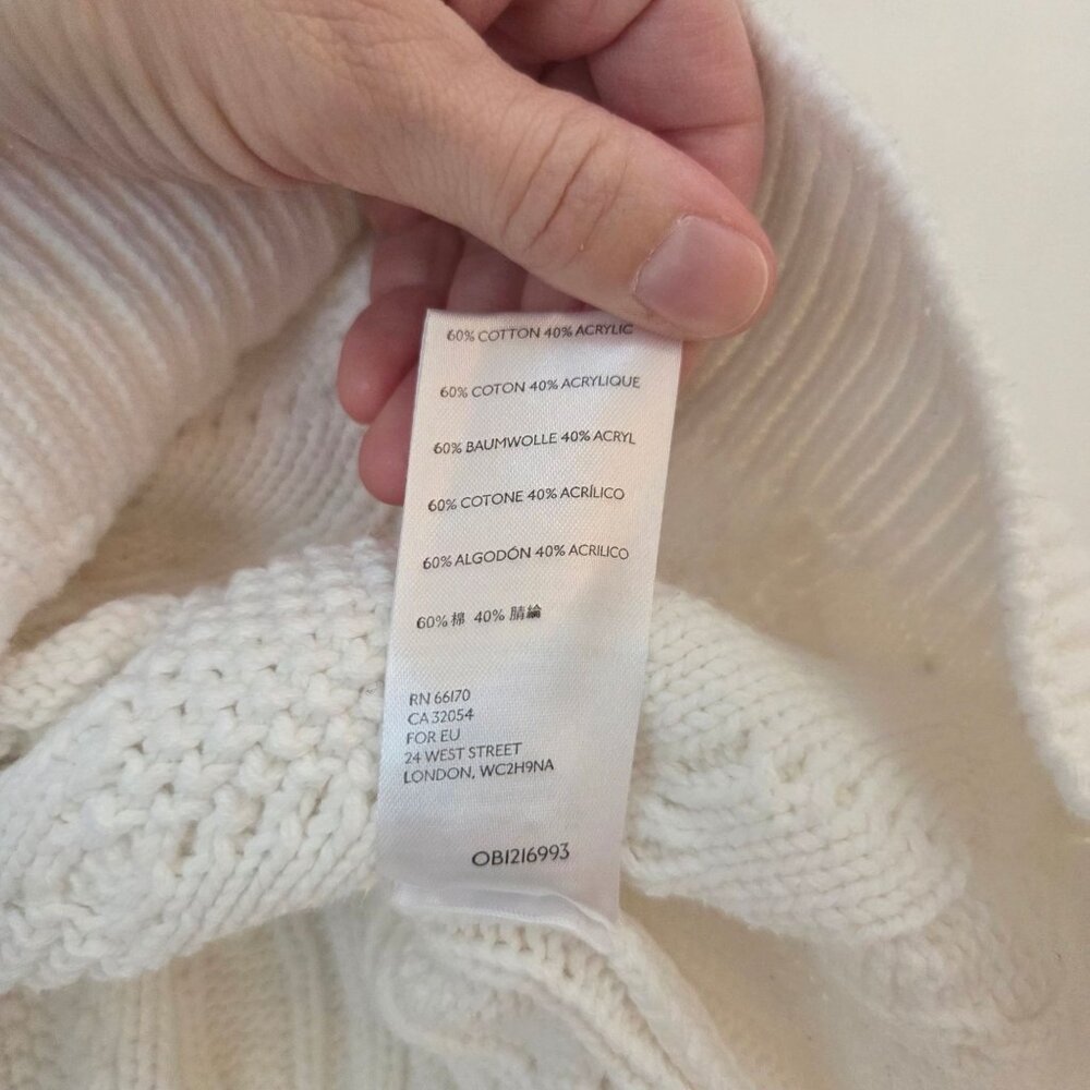 Pilcro Anthropologie Jasmine Cable Knit Sweater Chunky Rory Gilmore Women's XS - Picture 8 of 8
